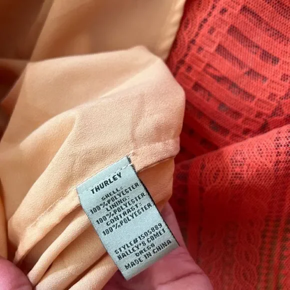 Thurley Halley's Comet Fit-&-Flare Dress Red Orange Mandarin - Picture 8 of 10